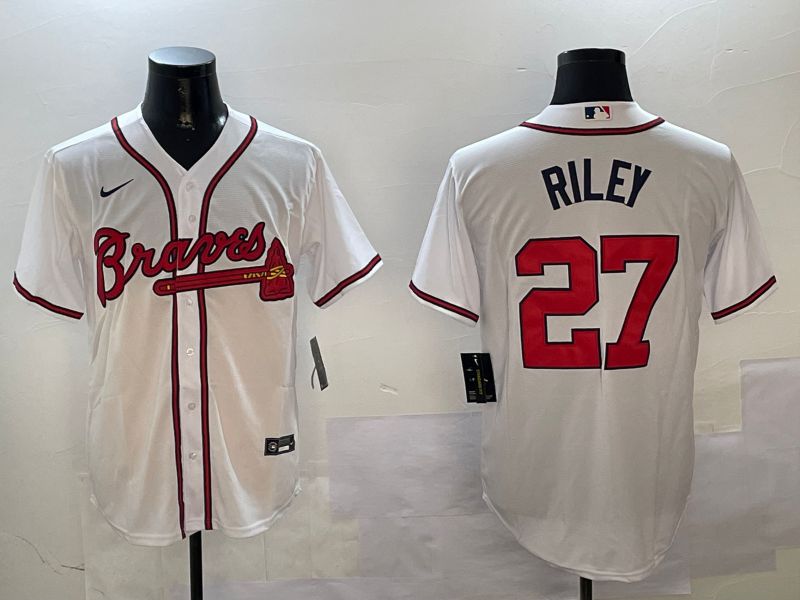 Men Atlanta Braves #27 Riley White Game 2024 Nike MLB Jersey style 3